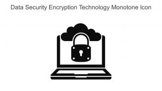 Data Security Encryption Technology Monotone Icon In Powerpoint Pptx ...
