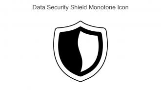 Data Security Shield Monotone Icon In Powerpoint Pptx Png And Editable Eps Format