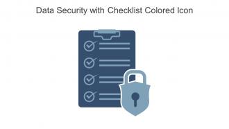 Data Security With Checklist Colored Icon In Powerpoint Pptx Png And Editable Eps Format
