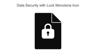 Data Security With Lock Monotone Icon In Powerpoint Pptx Png And Editable Eps Format