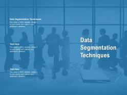 Data segmentation techniques ppt powerpoint presentation ideas graphics cpb