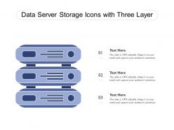 Data server storage icons with three layer