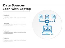 Data sources icon with laptop