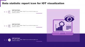 Data Statistic Report Icon For IOT Visualization