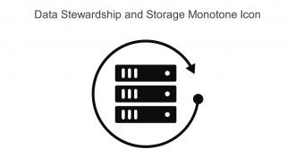 Data Stewardship And Storage Monotone Icon In Powerpoint Pptx Png And Editable Eps Format
