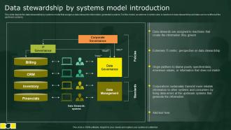 Data Stewardship By Systems Model Introduction Stewardship By Business Process Model