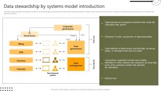 Data Stewardship By Systems Model Introduction Stewardship By Systems Model