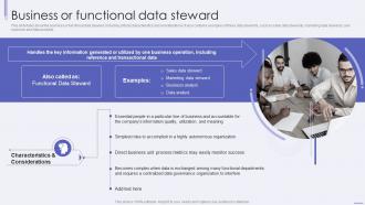 Data Stewardship IT Business Or Functional Data Steward Ppt Pictures Aids