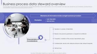 Data Stewardship IT Business Process Data Steward Overview Ppt Pictures Summary