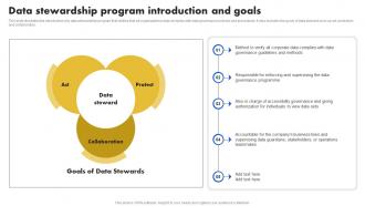 Data Stewardship Model Data Stewardship Program Introduction And Goals