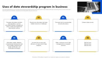 Data Stewardship Model Uses Of Data Stewardship Program In Business