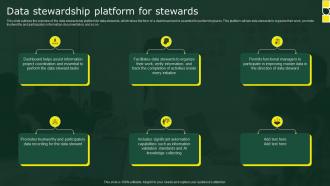 Data Stewardship Platform For Stewards Stewardship By Business Process Model