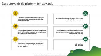 Data Stewardship Platform For Stewardship By Project Model