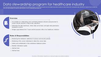 Data Stewardship Program For Healthcare Industry Ppt Icon Gridlines