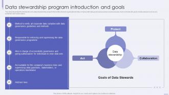 Data Stewardship Program Introduction And Goals Ppt Summary Graphics Download