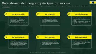 Data Stewardship Program Principles For Success Stewardship By Business Process Model