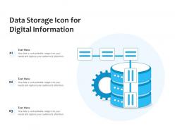 Data storage icon for digital information