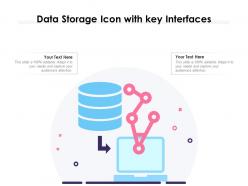 Data storage icon with key interfaces