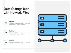 Data storage icon with network files