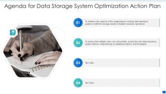 Data storage system optimization action plan agenda for data storage system optimization action plan