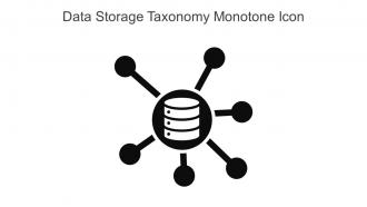 Data Storage Taxonomy Monotone Icon In Powerpoint Pptx Png And Editable Eps Format