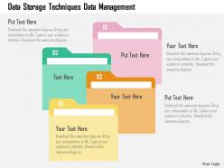 Data storage techniques data management flat powerpoint design