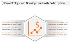 Data strategy icon showing graph with dollar symbol