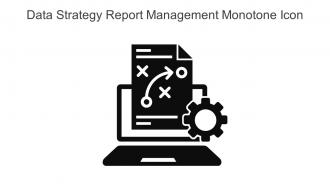 Data Strategy Report Management Monotone Icon In Powerpoint Pptx Png And Editable Eps Format