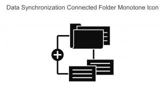 Data Synchronization Connected Folder Monotone Icon In Powerpoint Pptx Png And Editable Eps Format
