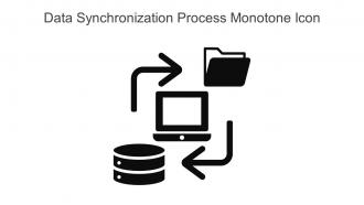 Data Synchronization Process Monotone Icon In Powerpoint Pptx Png And Editable Eps Format