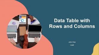 Data Table With Rows And Columns PPT Mockup AT
