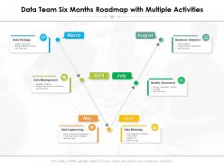 Data Team Six Months Roadmap With Multiple Activities