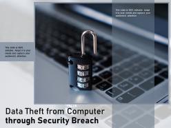 Data theft from computer through security breach