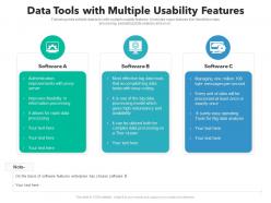 Data tools with multiple usability features