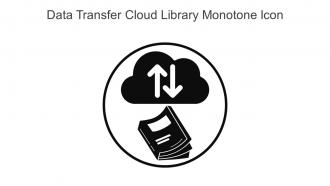Data Transfer Cloud Library Monotone Icon In Powerpoint Pptx Png And Editable Eps Format