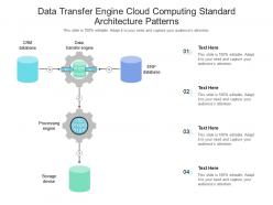 Data transfer engine cloud computing standard architecture patterns ppt powerpoint slide