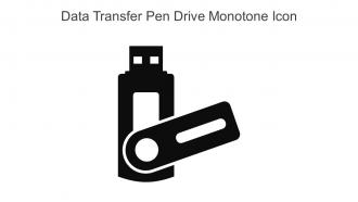 Data Transfer Pen Drive Monotone Icon In Powerpoint Pptx Png And Editable Eps Format