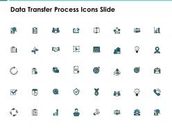 Data transfer process icons slide arrow ppt powerpoint presentation show demonstration