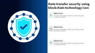 Data Transfer Security Using Blockchain Technology Icon