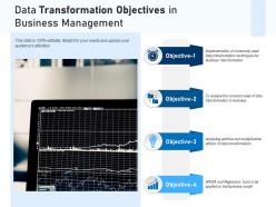 Data transformation objectives in business management
