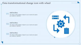 Data Transformational Change Icon With Wheel