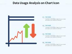 Data usage analysis on chart icon