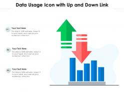 Data usage icon with up and down link