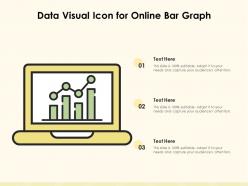 Data visual icon for online bar graph