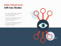 Data Visual Icon With Key Nodes
