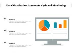Data visualization icon for analysis and monitoring