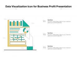 Data visualization icon for business profit presentation