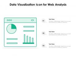 Data visualization icon for web analysis