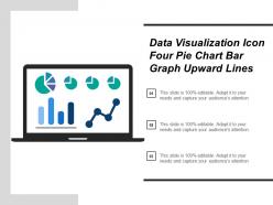Data Visualization Icon Four Pie Chart Bar Graph Upward Lines