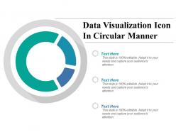 Data visualization icon in circular manner